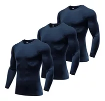 Kit 3 Camisas Térmicas Masculina Segunda Pele Proteção Uv50+