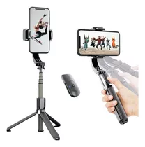 Trípode Estabilizador De Teléfono Móvil Gimbal Para Selfies, 86 Cm De Altura, Color Negro