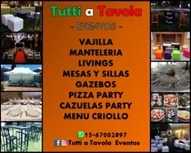 Alquiler De Livings-gazebos-mesas Y Sillas-pizza Party