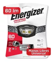 Linterna Manos Libres Energizer 60 Lumenes Hd33a4 Banda Elástica 