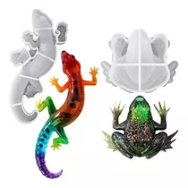 Moldes Para Artesanía De Silicona  Animal De Rana Y Lagarto