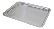 Bandeja Retangular Aço Inox Rasa 35x45cm Garçom Restaurante