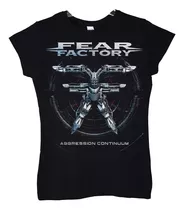 Polera Mujer Fear Factory Aggression Continuum Rock Abominat