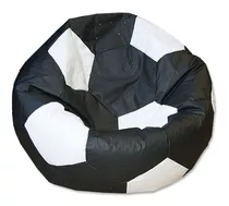 Puff Fiaca Pelota De Fútbol Negro Y Blanco