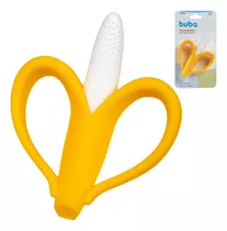Massageador Mordedor De Gengiva Banana Bebê Buba Cor Amarelo