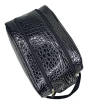 Organizador Porta Maquiagem Necessaire Feminina Masculina Cor Croco Preto