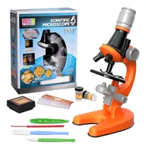 Microscopio Para Niños Aumento 1200x Kit De Experimento 