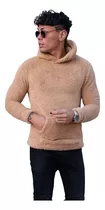 Buzo Canguro Capucha Hombre Peluche Hoodie Corderito Unisex