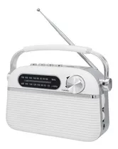 Radio Retro Bluetooth Usb Micro Pila Y 220v Daewoo Di-rh-221 Color Blanco