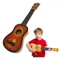 Mini Violao Infantil Brinquedo Ukulele Cordas Aço C/ Palheta