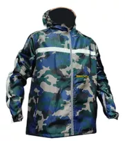 Chaqueta Camuflada Rompevientos Moto Bicicleta Reflectiva