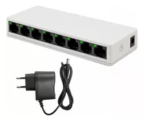 Switch 8 Portas Hub Cabo 10/100/1000 Mbps Rede Ethernet Rj45