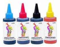 Pack 4 Pzas Tinta Universal Generica Epson Hp Brother Canon