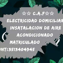  Instalador De Aires Acondicionad Matriculado- Electricista 