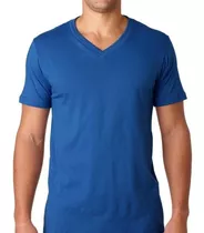 Camisetas Cuello En V En Colores - Algodón 180 Gramos Unisex