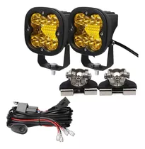 Neblineros Focos Cree Led 12/24v + Ramal 2 Mts +2 Bases 360°