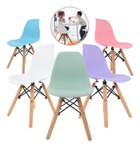 Set De Sillas Eames Infantiles Multicolor Etapa Preescolar