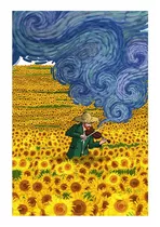 Fotografía/ Litografía Van Gogh Campo De Girasol 80x120cm