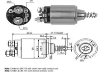 Solenoide Tipo Bosch Mercedes Benz  240/300/vo 240/740 12v