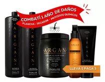 Combo Argan Shampoo Acond Brillo Mascara Crema S/e Fidelite