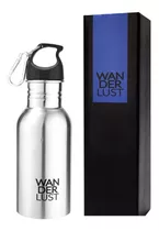 Botella De Agua Sport Escolar Metal Wanderlust 500 Ml Color Plata