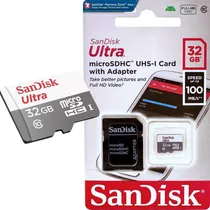 Cartão De Memória Sandisk Ultra Micro Sd 32gb Original C/nfe