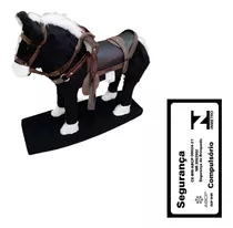 Cavalo Cavalinho Brinquedo Infantil Upa Upa Lindo Cor Preto