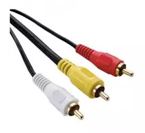 Cabo 3 Rca + 3 Rca Áudio E Vídeo Coaxial Central 1,8 Metros