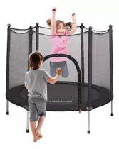 Trampolín Brincolín Tumbling Niños Infantil Red De Seguridad Color De La Lona De Salto Negro