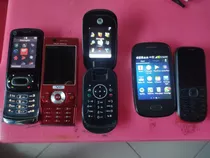 Lote 5 Celular Moto W7 U9 Neo One Leia Abaixo L995 Samsung P