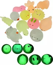 10x Paquete De Juguetes Antiestrés Mochi Squishy, Luminoso