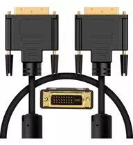 Cabo Dvi-d Dvi D 24+1 Dual Link Trançado 2 Metros Macho Gold