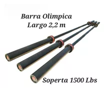 Barra Olimpica De 20 Kg Medid 2,2m Carga De 1500 Lbs (negro)