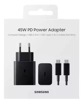 Cargador 45w + Cable 1m Travel Para Samsung Carga Rapida