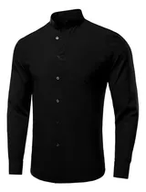 Camisa Entallada Hombre Manga Larga Slim Fit Al Cuerpo