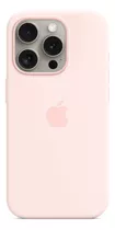 Funda De Silicona Magsafe iPhone 15 Pro Original Rosa Claro 