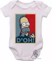 Body Roupa Criança Nenê Bebê Homer Simpsons D'oh Rosquinha