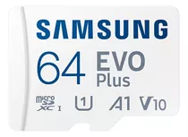 Samsung Memory Card Evo Plus 64gb Branco