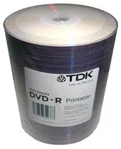 Dvd Tdk X 100 Printable   8x En Bulk-envios X Mercadoenvios