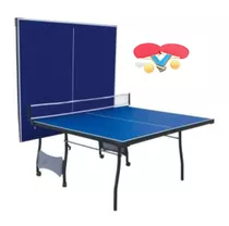 Mesa De Ping Pong Tamaño Oficial Plegable Raquetas Y Pelotas