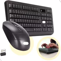 Kit Teclado E Mouse Sem Fio Wireless Usb Computador Notebook