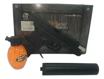 Pistola A Balines Glock Cañon Metal Polimero Q1c +500 Baline