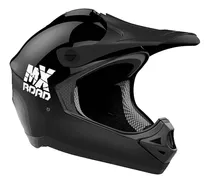 Casco Para Moto Cross Halcon Mx Road  Negro Talle M 