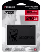 Unidade De Estado Sólido Kingston A400, 240 Gb, Sata 6 Gb/s, Cor Preta