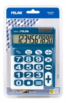 Blister Calculadora Azul Y Blanco 10 Digitos