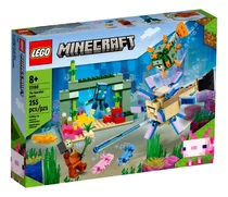 Brinquedo Lego 255 Pcs Minecraft A Batalha Do Guardiao 21180 Quantidade De Peças 255