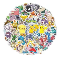 Set 50 Stickers Decorativo Sticker Pokemon