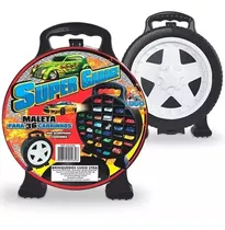 Maleta Hot Wheels Para 36 Carrinhos Super Garage Roda Pneu