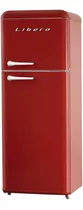 Refrigerador Libero Retro Lrt-210df Rojo Con Freezer 203l 220v
