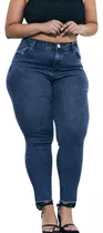 Jeans Chupín De Mujer Talles Especiales Tiro Alto Elastizado